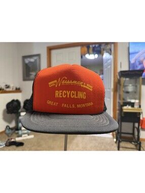 Vintage Weissman Recycling Great Falls MT Trucker Hat snap